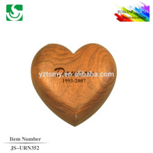 JS-URN352 heart-shaped solid wood pet urn